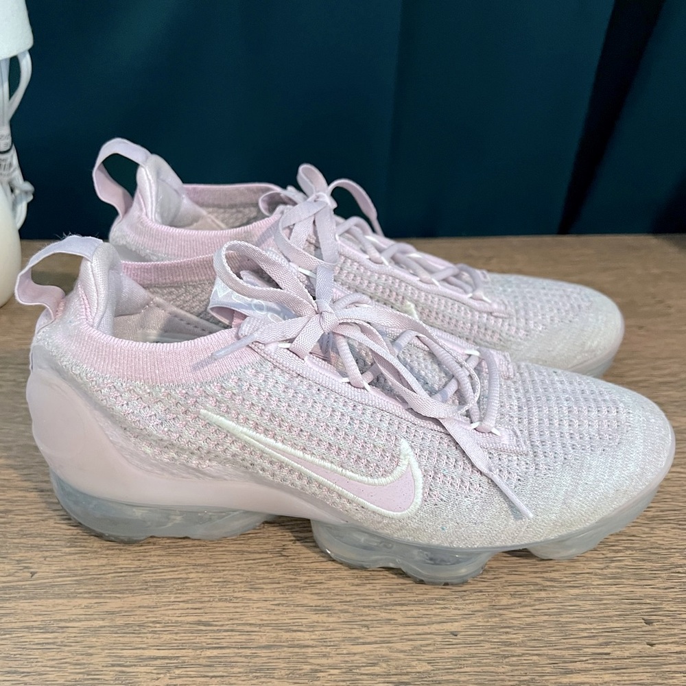 Nike vapor max in pink/lilac with soft blue bottoms. purchased at Nordstrom.
